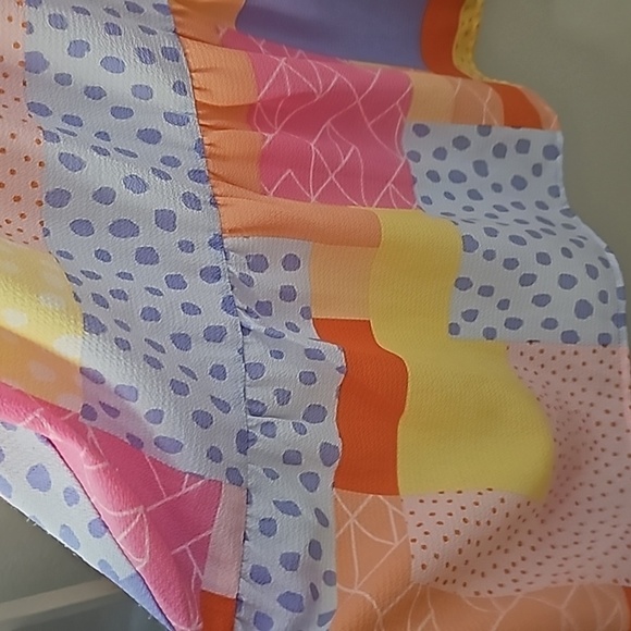 Fun‎ patchwork mini dress by Impression. Size 3X. Beachy, boho. - Picture 4 of 10